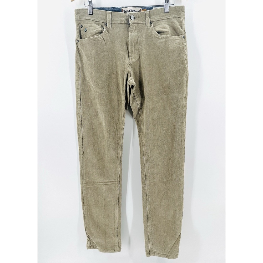 VTG Taylor‎ Corduroy Pants Brown Tan  5 Pocket Jeans 32x30 Casual Straight CC38